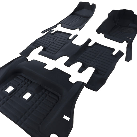Sharkskin Custom-Fit Isuzu MU-X 3 Rows 2021–2025 All-Weather Floor Mats