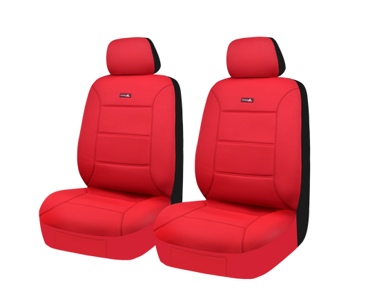 Sharkskin Neoprene Universal Front Seat Covers - Red