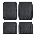 Load image into Gallery viewer, Sharkskin Stripe 4-Piece Faux Leather Floor Mat Set
