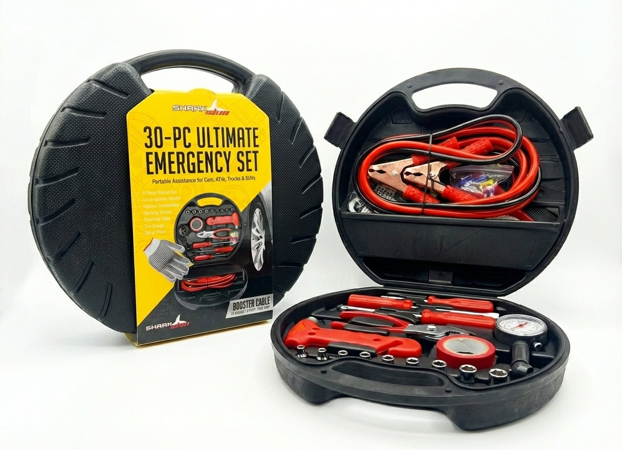 Sharkskin 30-Piece Ultimate Car Emergency Kit