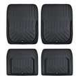 Load image into Gallery viewer, Sharkskin Stripe 4-Piece Faux Leather Floor Mat Set
