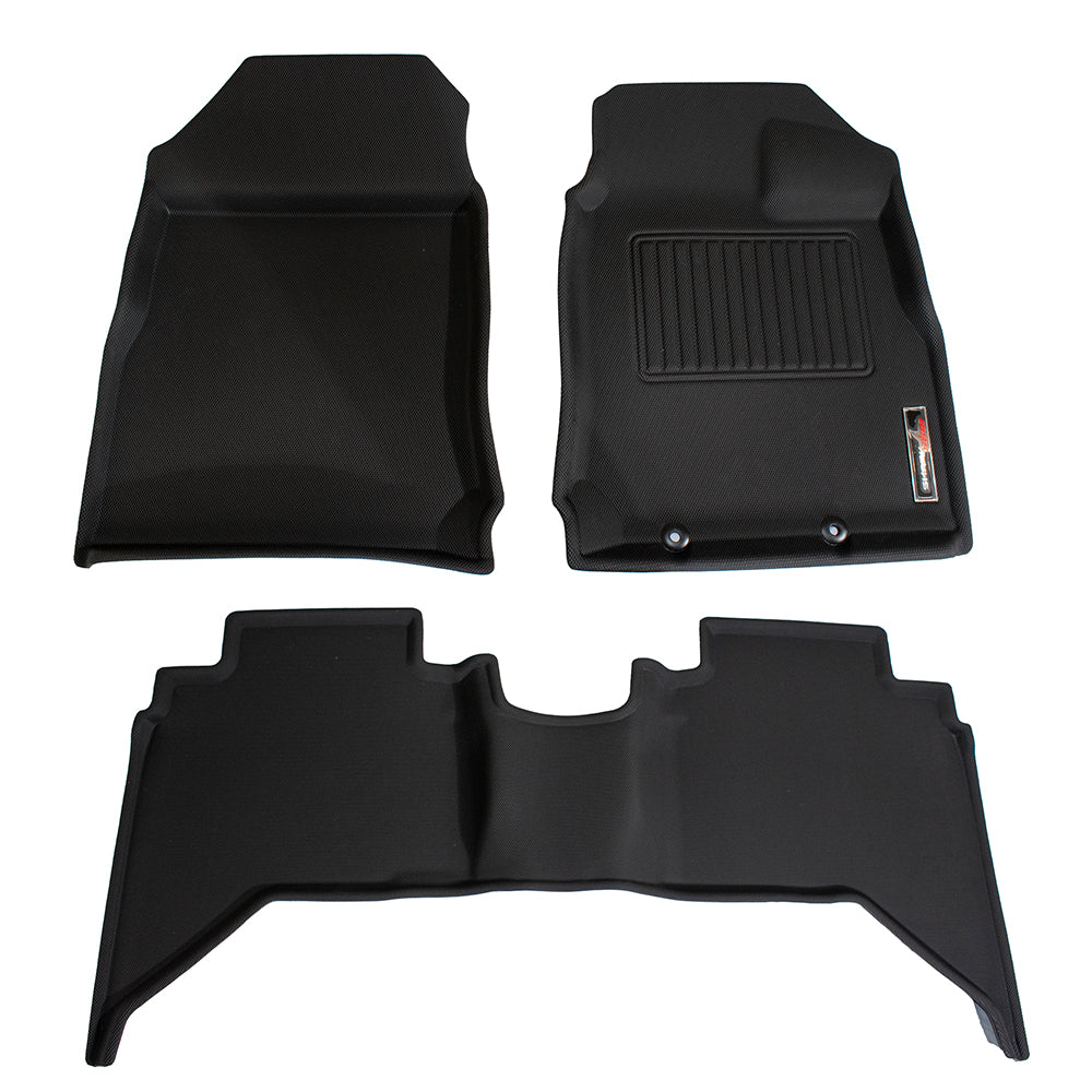 Sharkskin Custom-Fit Isuzu D-MAX 2021–2025 3D TPE All-Weather Floor Mats