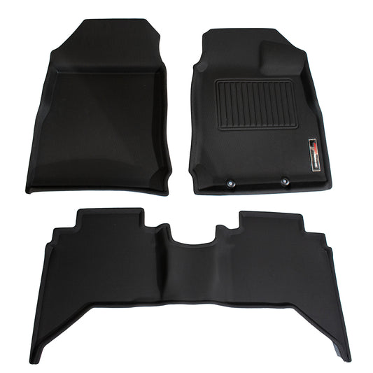 Sharkskin Custom-Fit Isuzu D-MAX 2021–2025 3D TPE All-Weather Floor Mats