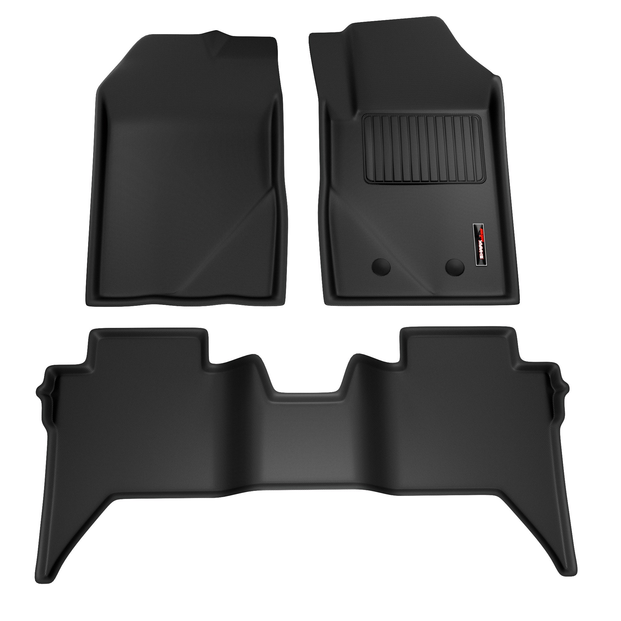 Sharkskin Custom-Fit Ford Ranger 2019–2023 3D TPE All-Weather Floor Mats