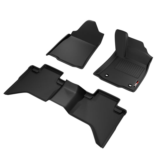 Sharkskin Custom-Fit Toyota Hilux 2018+ 3D TPE All-Weather Floor Mats