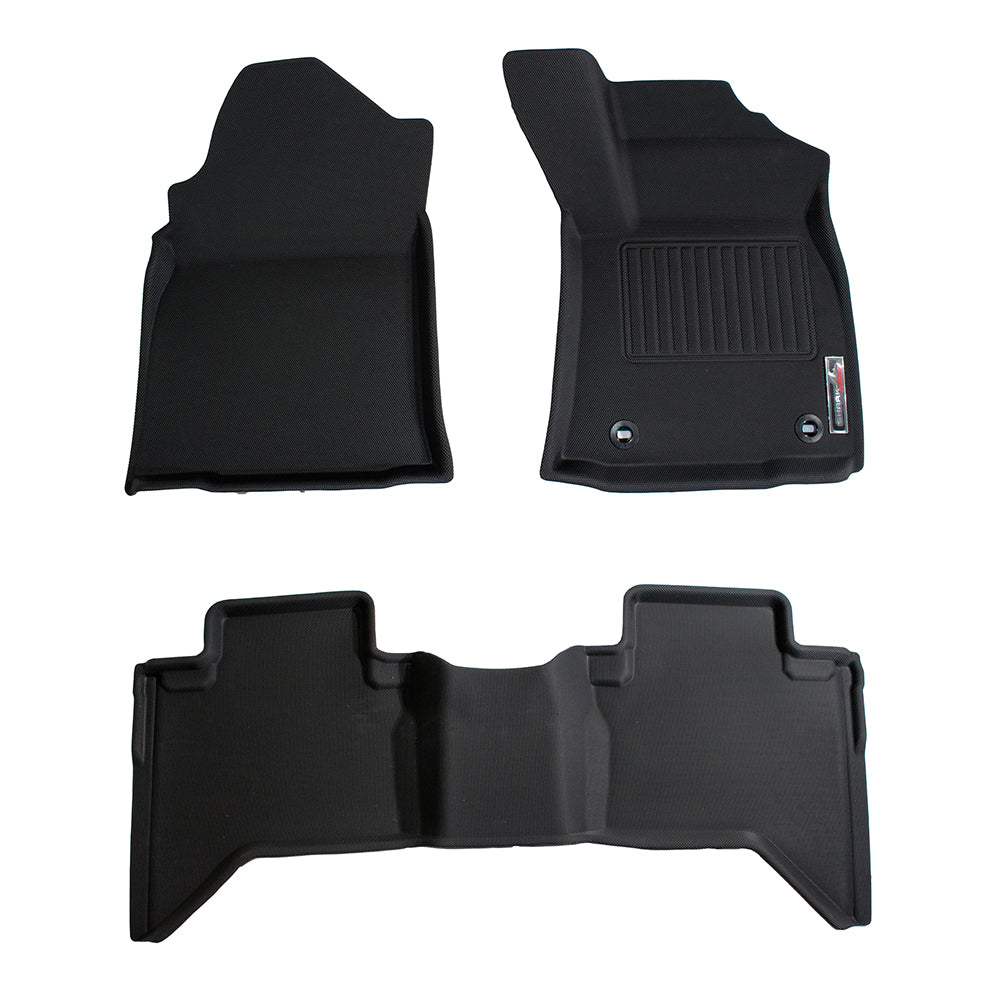 Sharkskin Custom-Fit Toyota Hilux 2018+ 3D TPE All-Weather Floor Mats