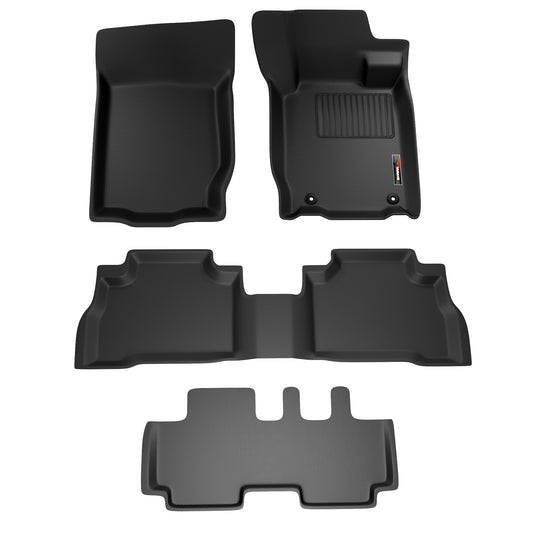 Sharkskin Custom-Fit Mitsubishi Pajero Sport 2016–2024 3D TPE All-Weather Floor Mats