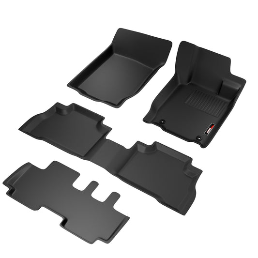 Sharkskin Custom-Fit Mitsubishi Pajero Sport 2016–2024 3D TPE All-Weather Floor Mats