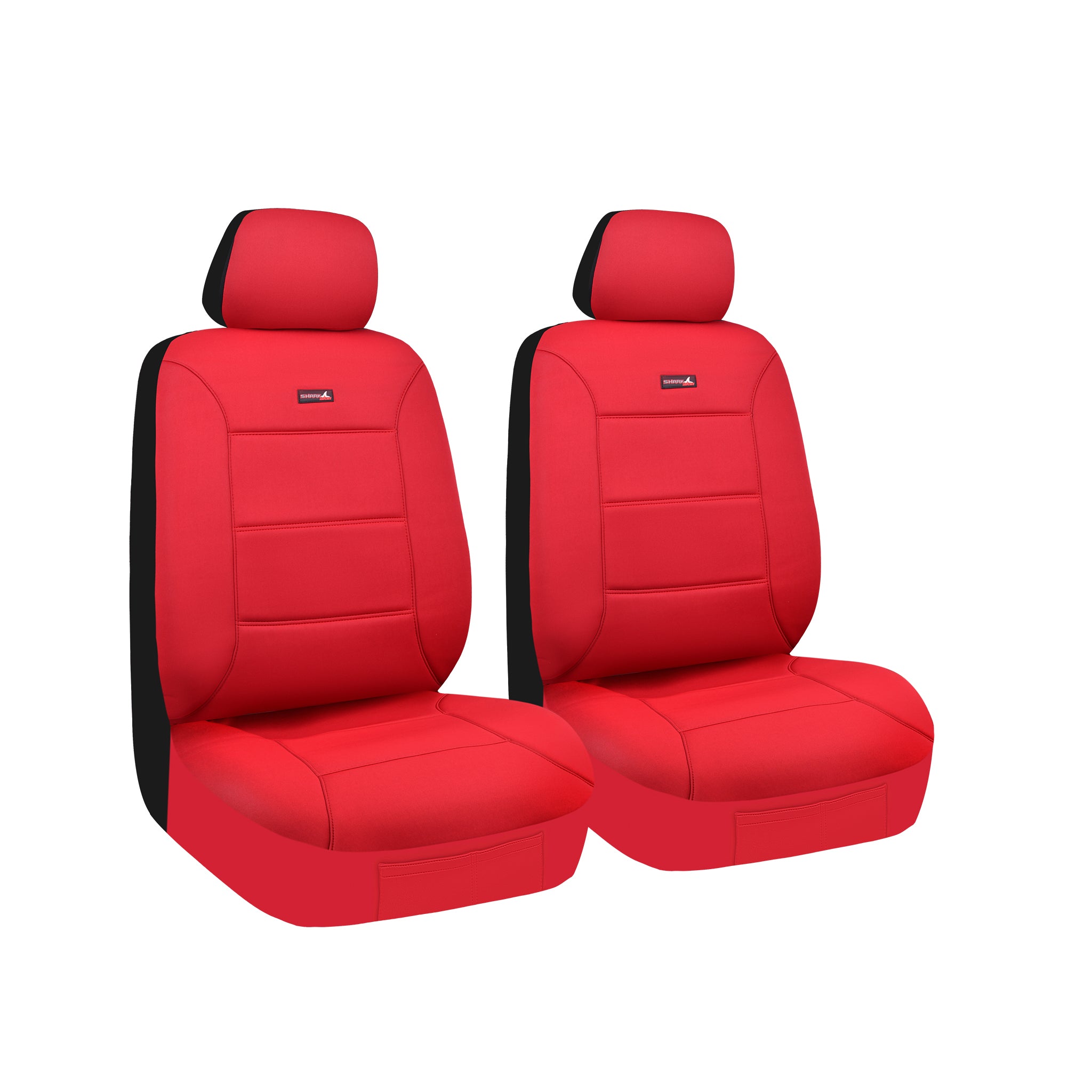 Sharkskin Neoprene Universal Front Seat Covers - Red